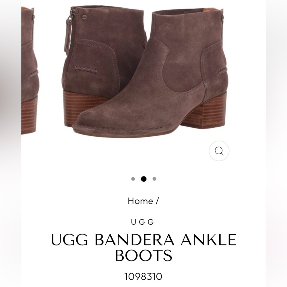 UGG Bandera Ankle Boots - Brown Suede - Sz 7